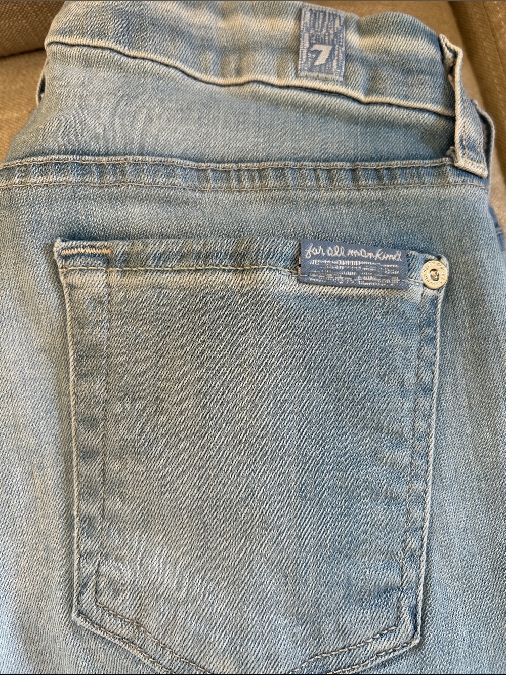 Seven for all Mankind 7Fam the Midrise Cropped Skinny Jeans Size 26 - Picture 11 of 11